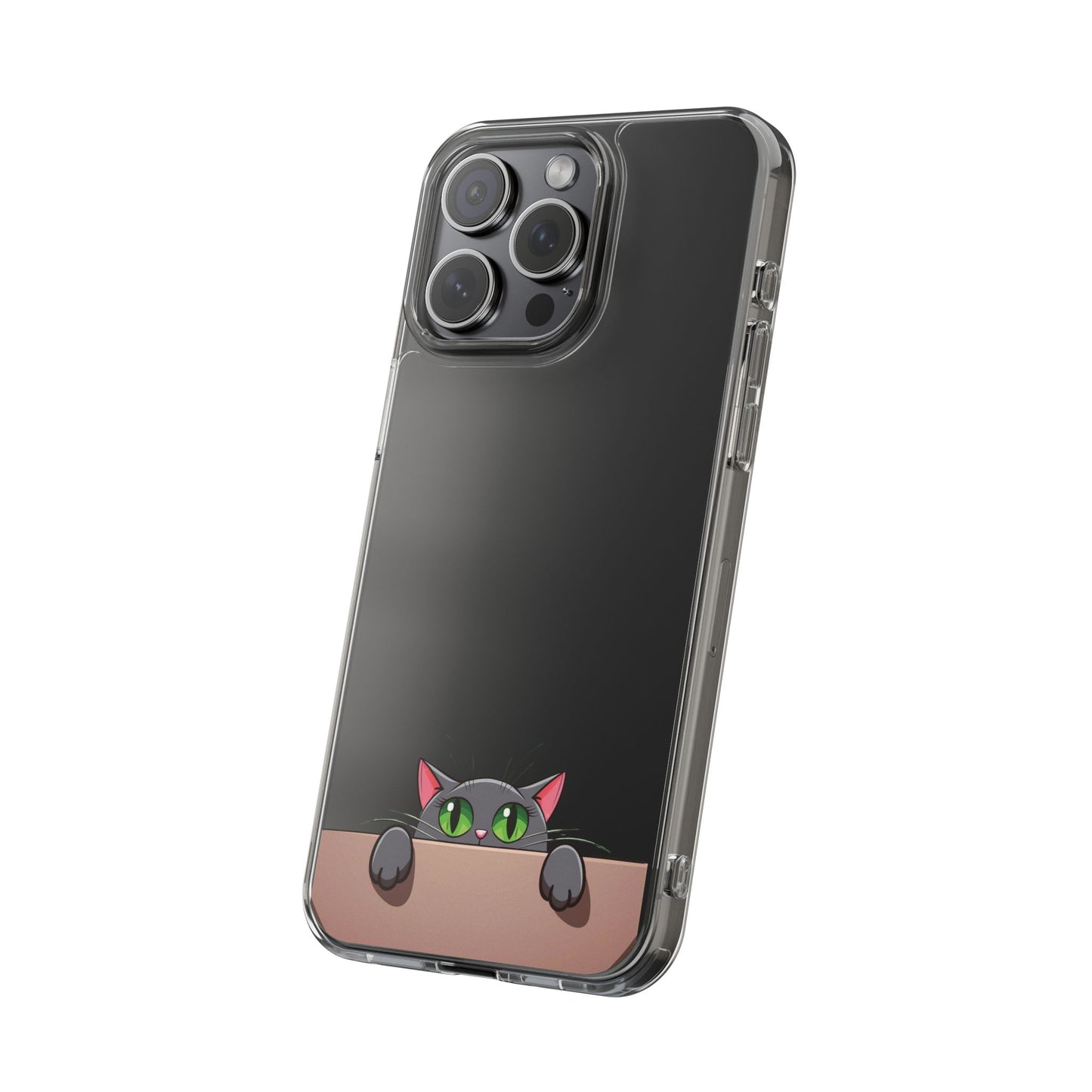 Phone Cases With Cute Cat Design - Clear Silicone Phone Cases Samsung and iPhone