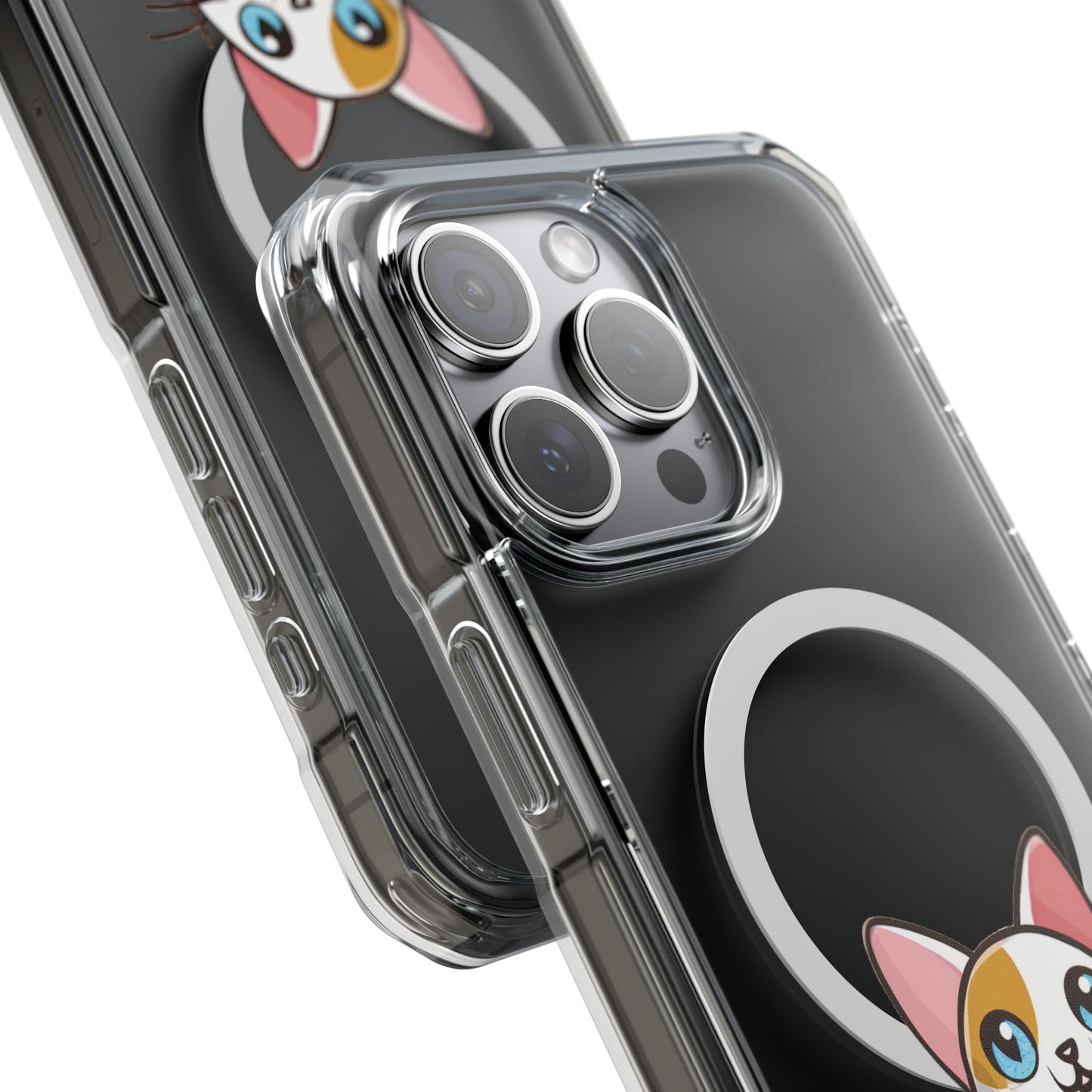 MagSafe® Cat-titude | Magnetic Clear Impact Case | Cute Calico Kitty Design