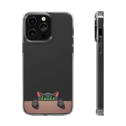 Phone Cases With Cute Cat Design - Clear Silicone Phone Cases Samsung and iPhone