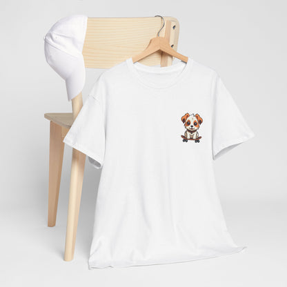 Dog on Skateboard Unisex Tee - Cute Jack Russell Terrier Design