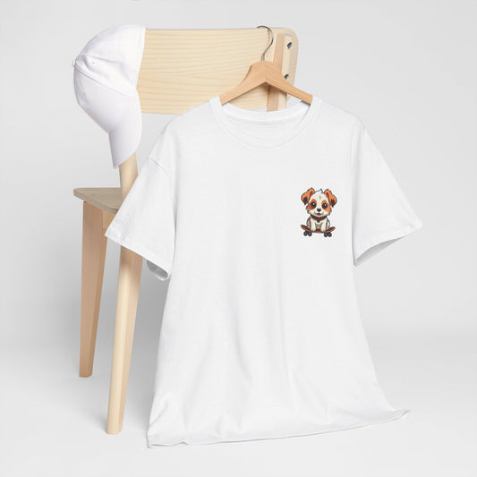 Dog on Skateboard Unisex Tee - Cute Jack Russell Terrier Design