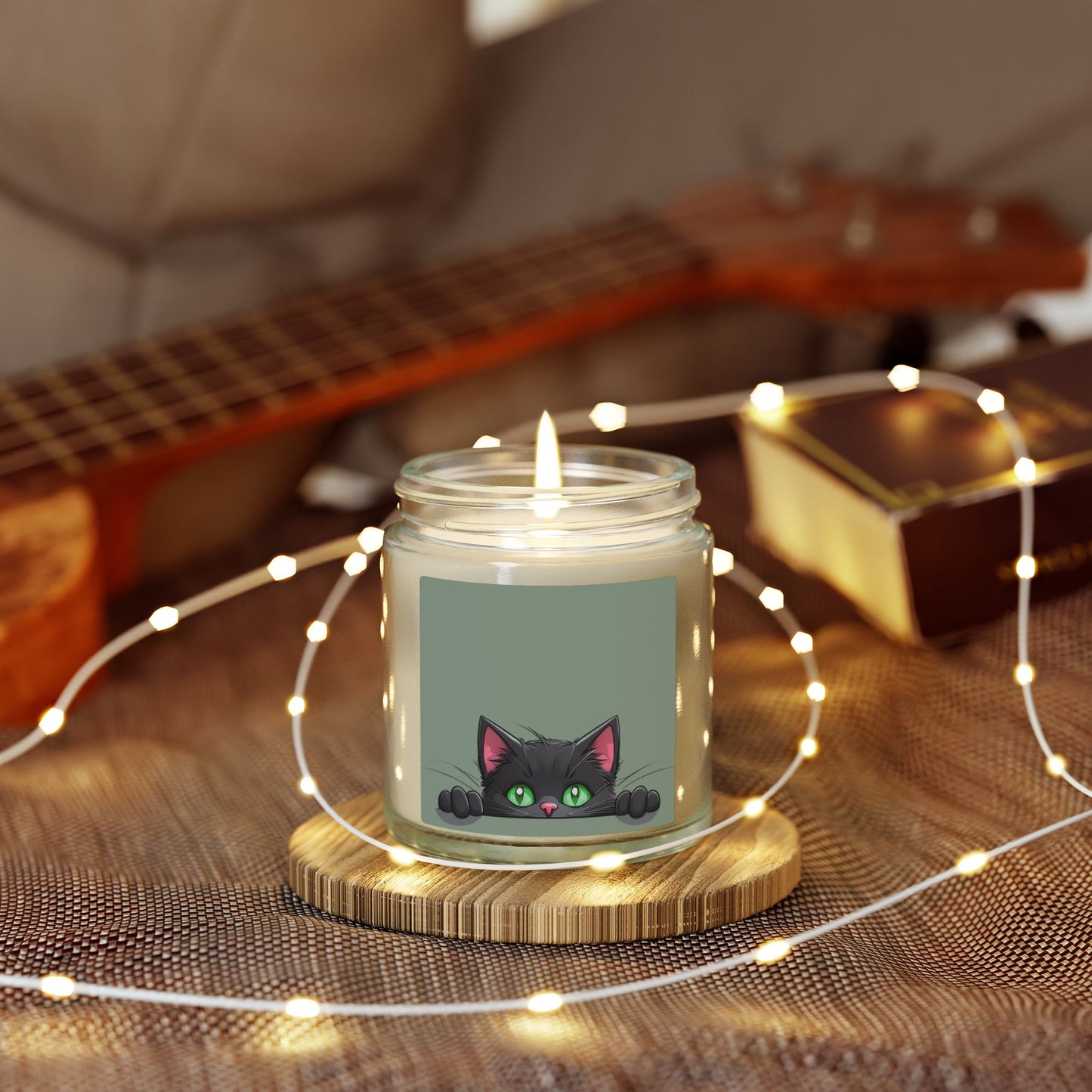 Purrfectly Cozy | Scented Candle with Black Cat Charm