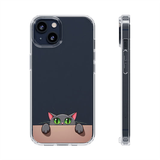 Phone Cases With Cute Cat Design - Clear Silicone Phone Cases Samsung and iPhone