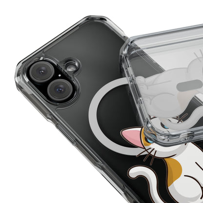 MagSafe® Cat-titude | Magnetic Clear Impact Case | Cute Calico Kitty Design
