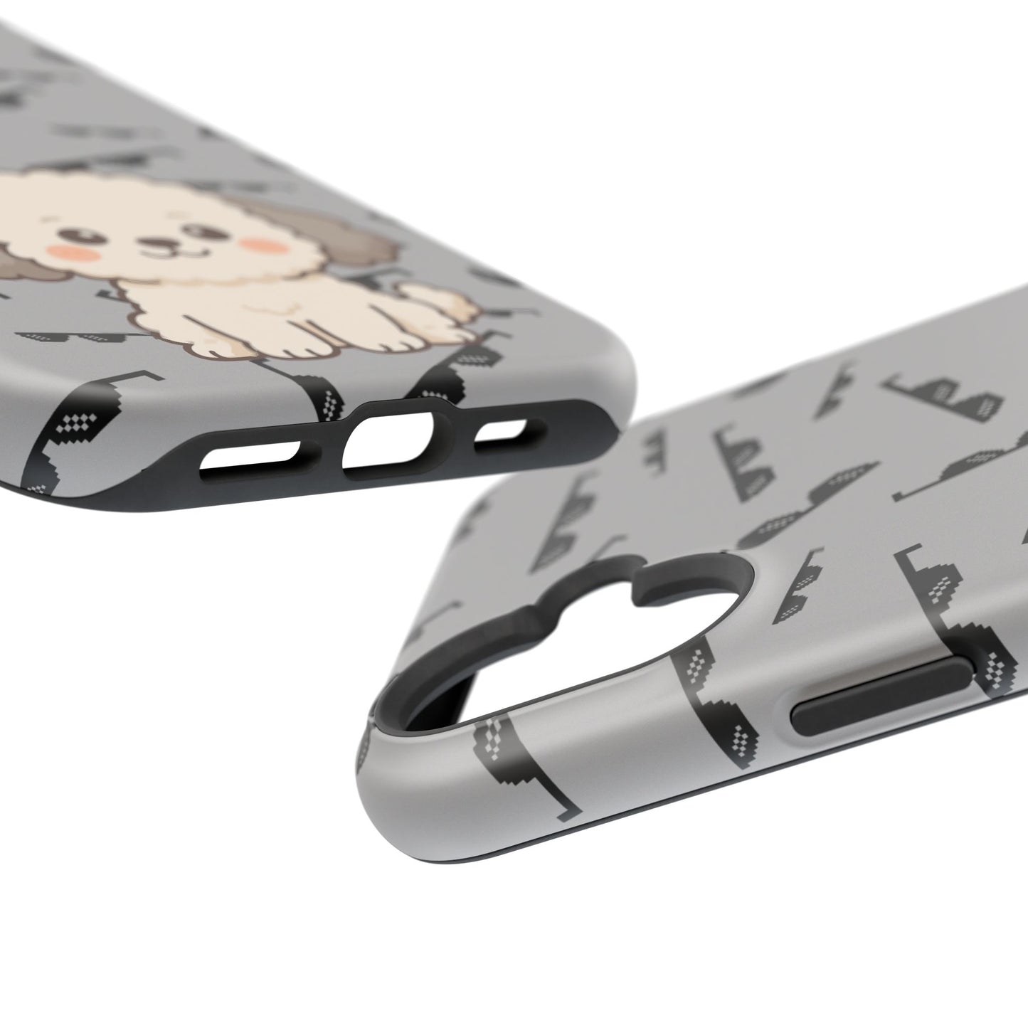 Cute Dog Magnetic Phone Case | Pet Lover Gift | Stylish Tough Cover | Cartoon Dog Print | MagSafe Compatible | Fun Phone Accessory