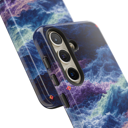 iPhone 17 Tough Case - Stormy Ocean Wave Pattern - Blue & Purple Water Design Protective Phone Cover for Sea Lovers