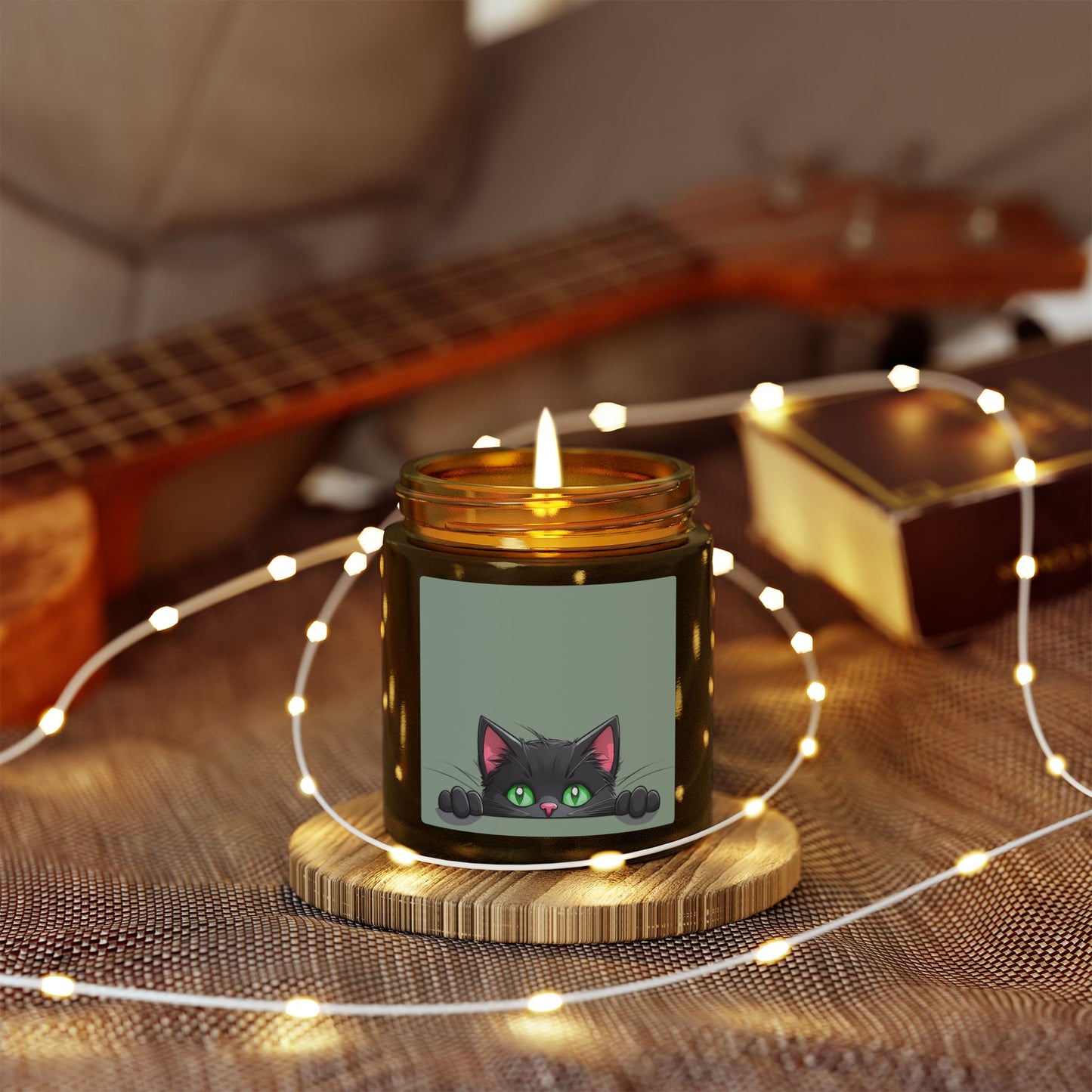 Purrfectly Cozy | Scented Candle with Black Cat Charm