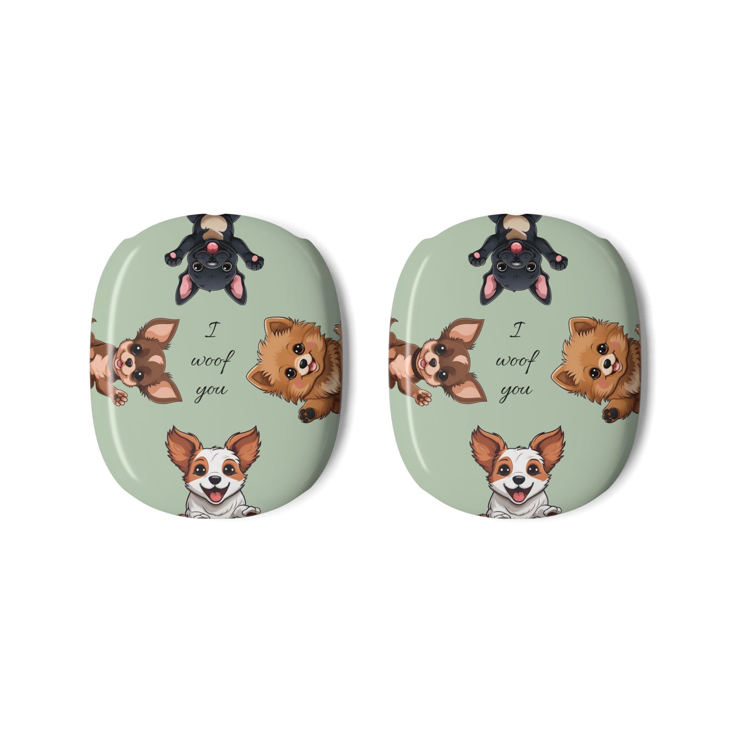 Cute Puppies - Themed AirPod Max Case - 'I Woof You' - Cute Dogs