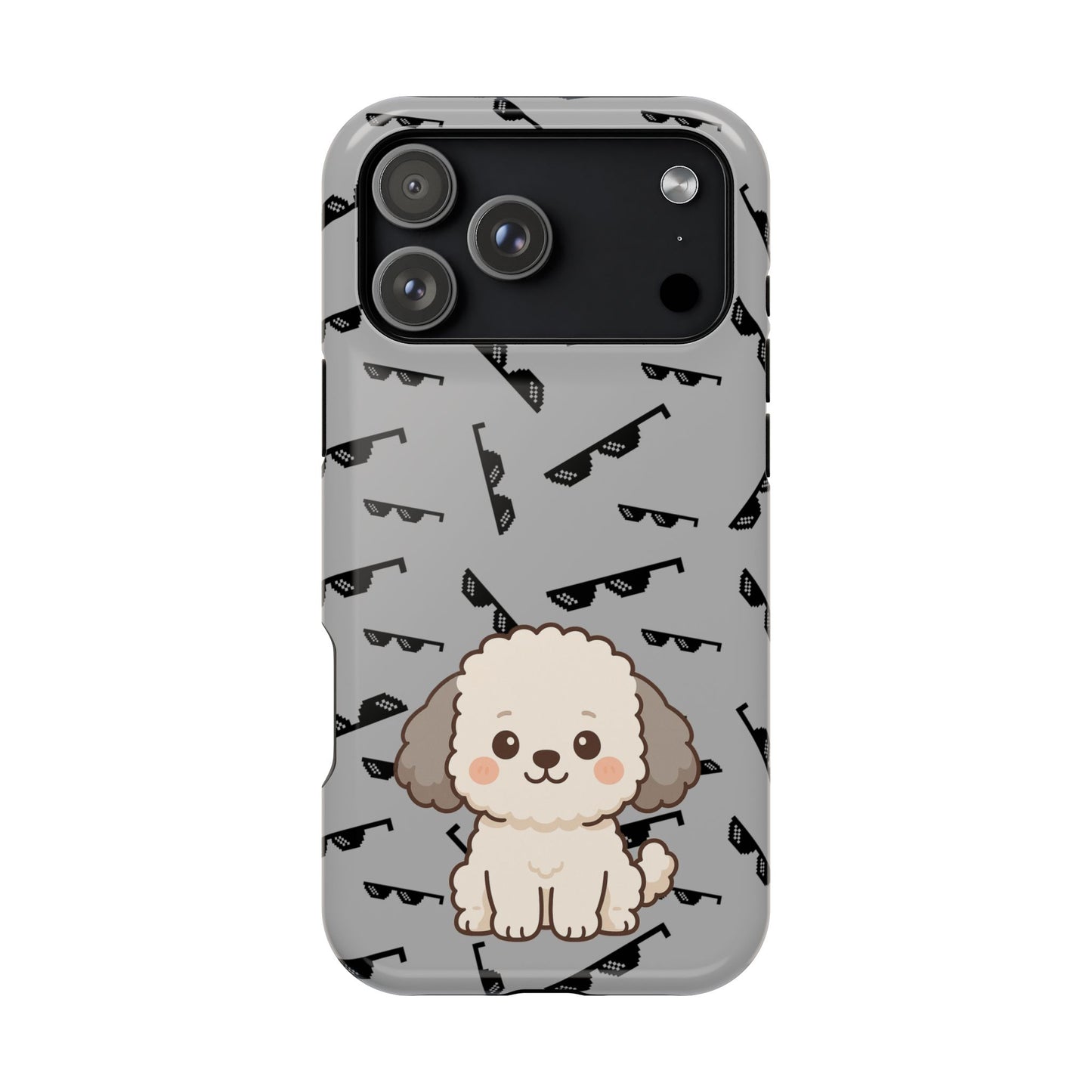 Cute Dog Magnetic Phone Case | Pet Lover Gift | Stylish Tough Cover | Cartoon Dog Print | MagSafe Compatible | Fun Phone Accessory