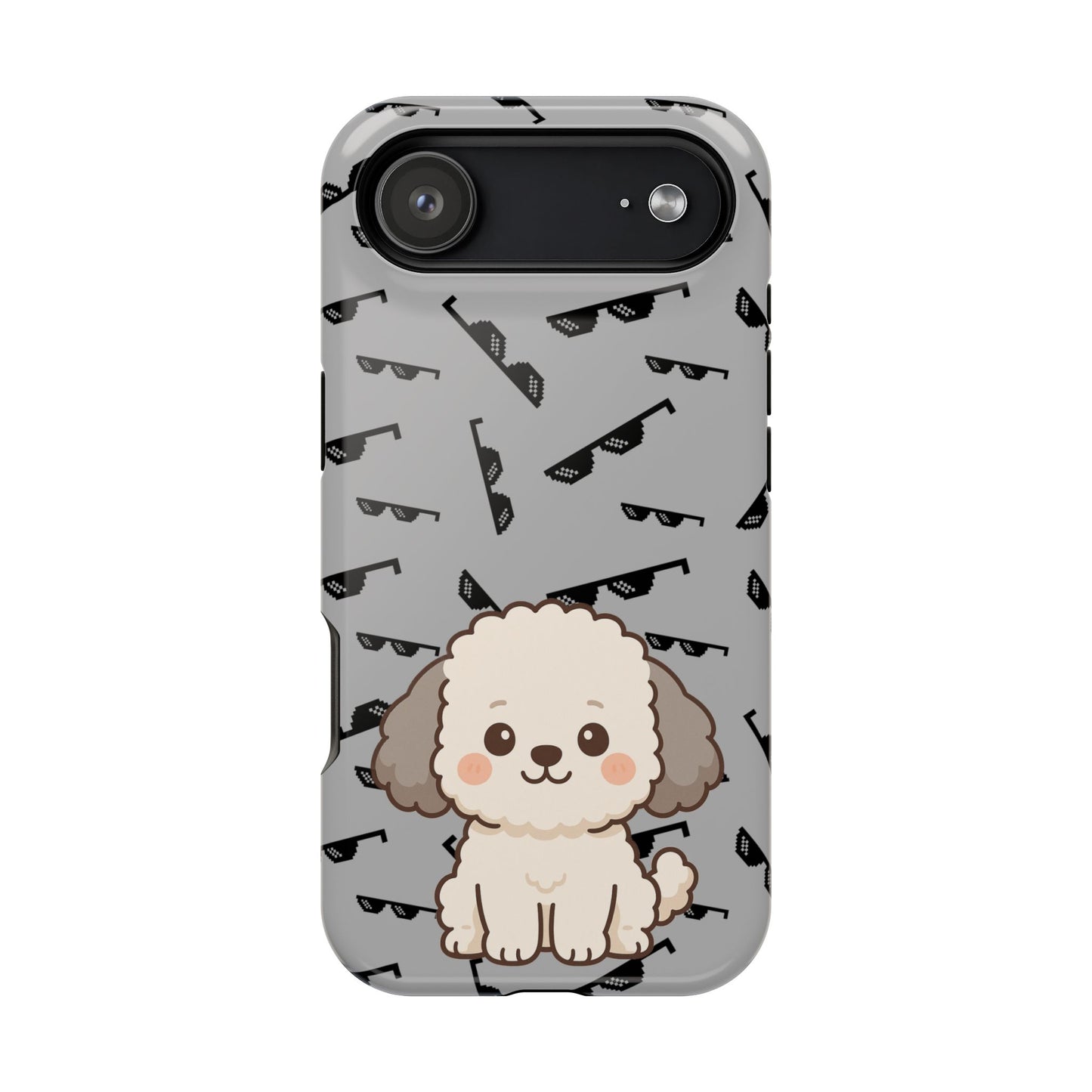 Cute Dog Magnetic Phone Case | Pet Lover Gift | Stylish Tough Cover | Cartoon Dog Print | MagSafe Compatible | Fun Phone Accessory