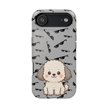 Cute Dog Magnetic Phone Case | Pet Lover Gift | Stylish Tough Cover | Cartoon Dog Print | MagSafe Compatible | Fun Phone Accessory