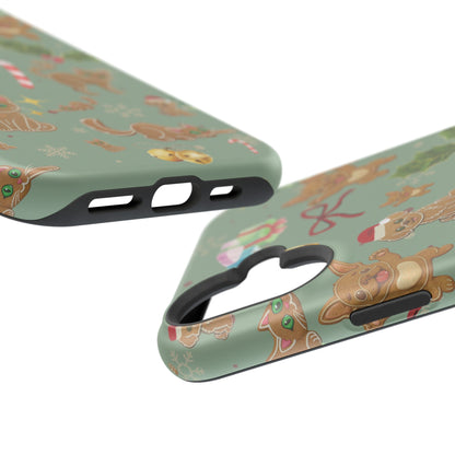 iPhone 17 Tough Case - Christmas Gingerbread Cookie & Candy Cane Pattern - Festive Holiday Protective Phone Cover for Winter Cheer