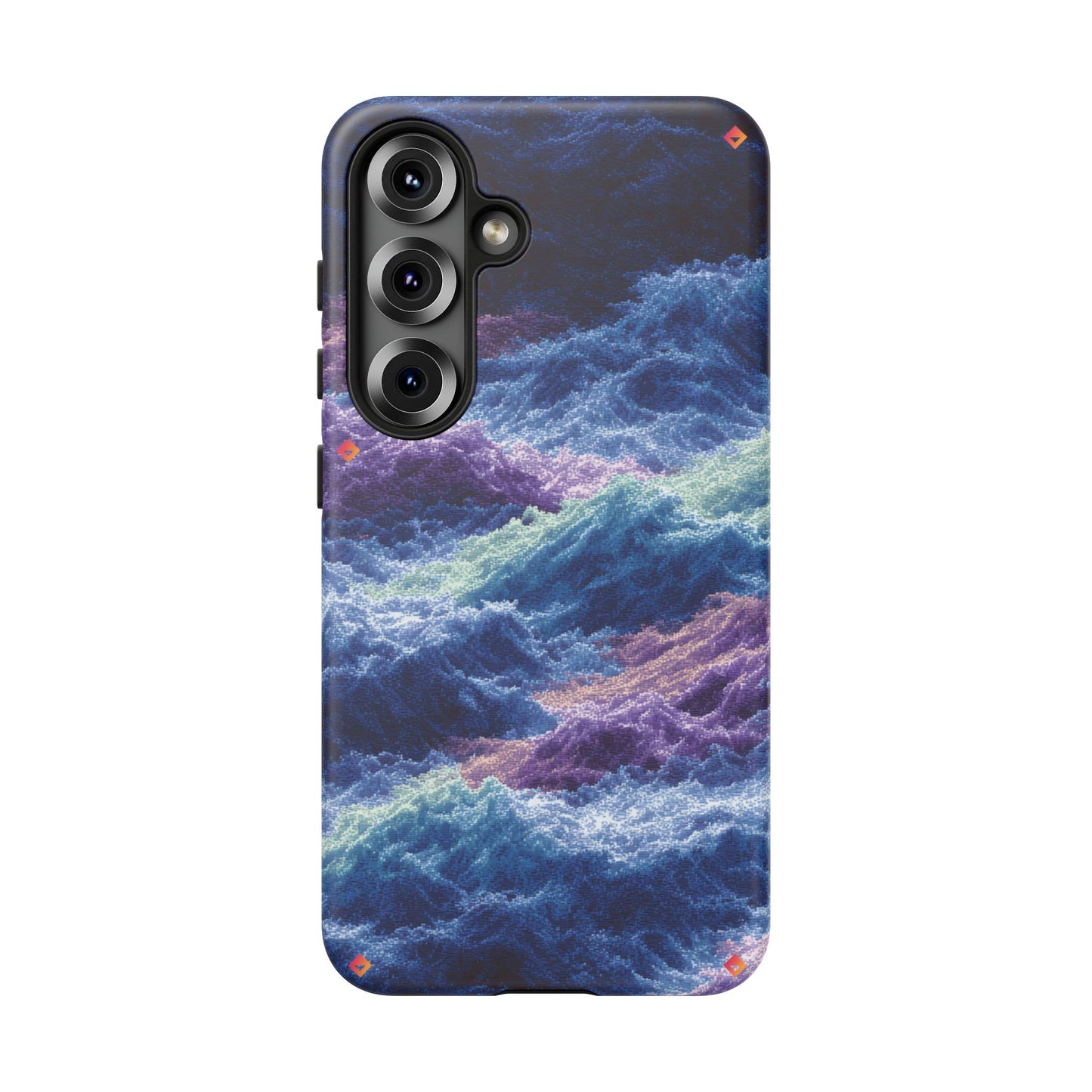 iPhone 17 Tough Case - Stormy Ocean Wave Pattern - Blue & Purple Water Design Protective Phone Cover for Sea Lovers