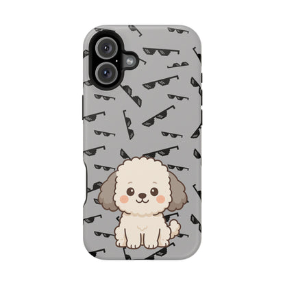Cute Dog Magnetic Phone Case | Pet Lover Gift | Stylish Tough Cover | Cartoon Dog Print | MagSafe Compatible | Fun Phone Accessory
