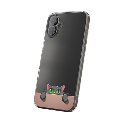 Phone Cases With Cute Cat Design - Clear Silicone Phone Cases Samsung and iPhone
