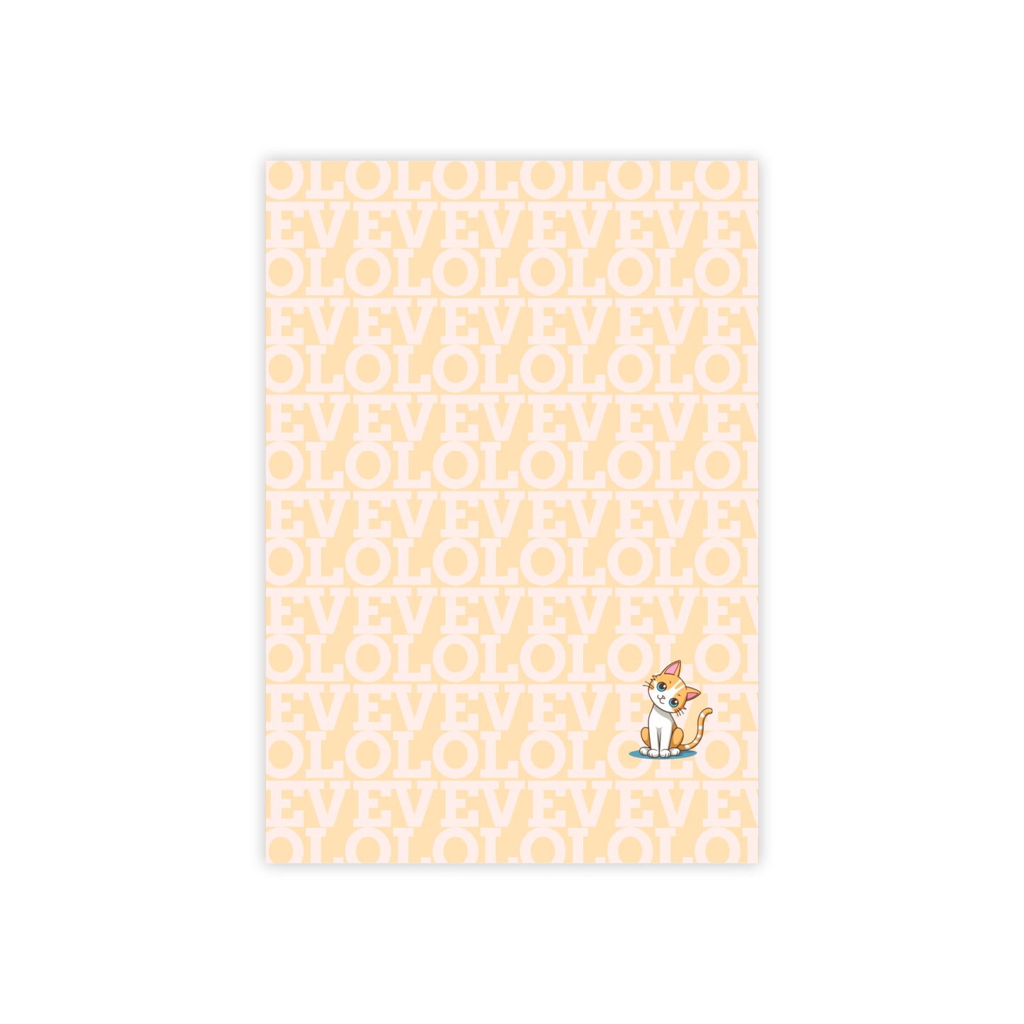 LOVE Post-it® Note Pads with Cute Orange Cat