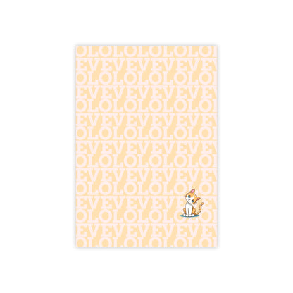 LOVE Post-it® Note Pads with Cute Orange Cat