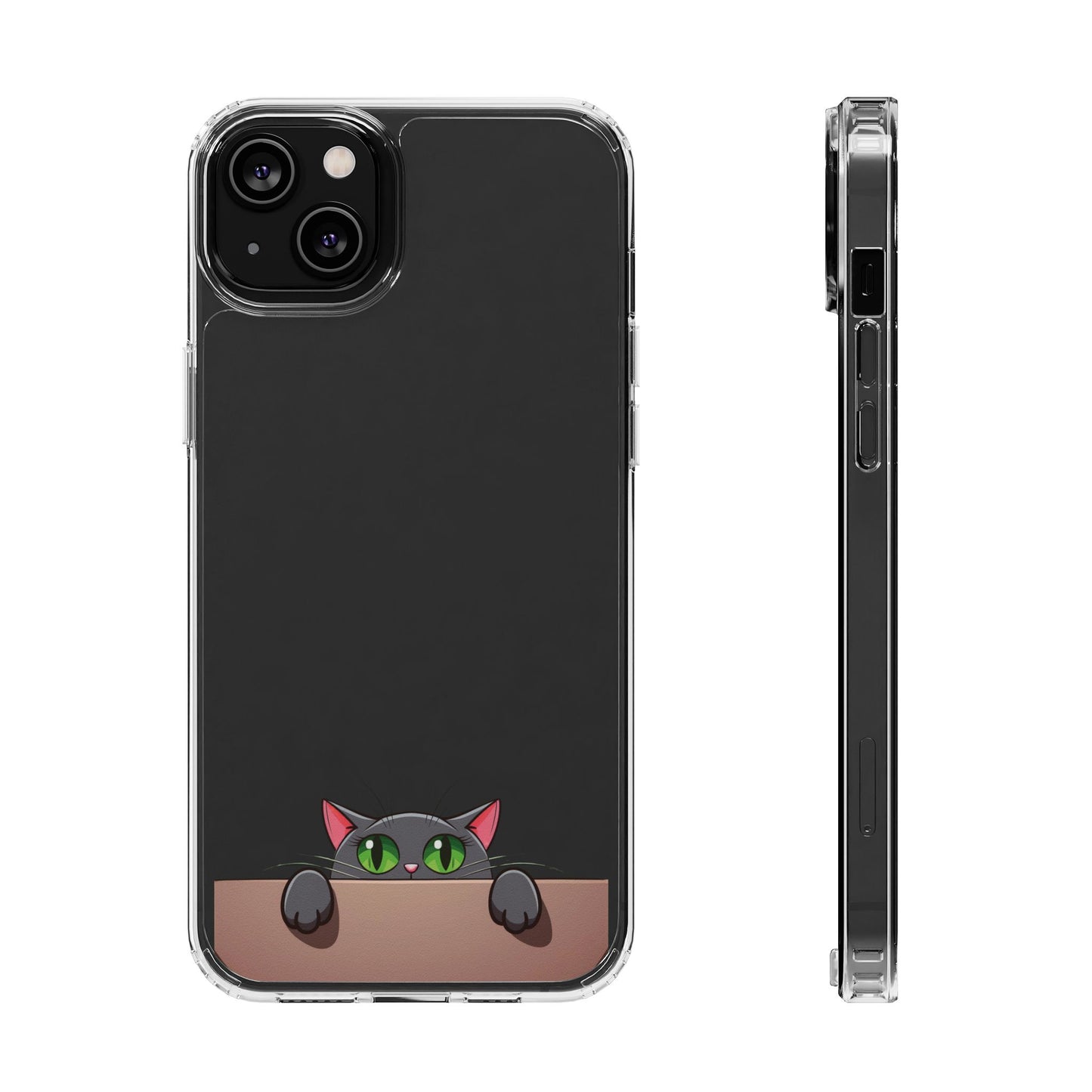 Phone Cases With Cute Cat Design - Clear Silicone Phone Cases Samsung and iPhone
