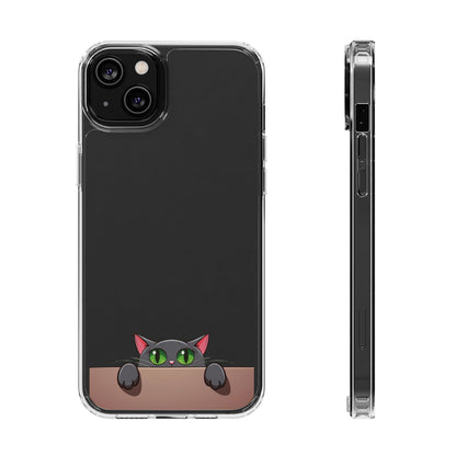 Phone Cases With Cute Cat Design - Clear Silicone Phone Cases Samsung and iPhone