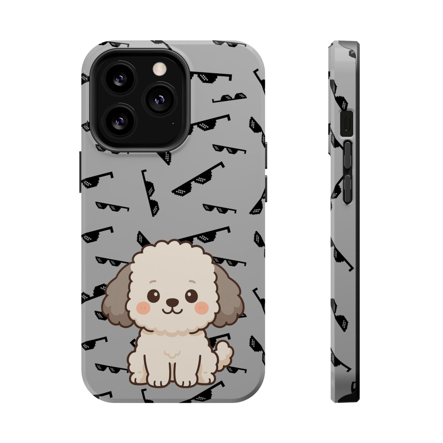 Cute Dog Magnetic Phone Case | Pet Lover Gift | Stylish Tough Cover | Cartoon Dog Print | MagSafe Compatible | Fun Phone Accessory