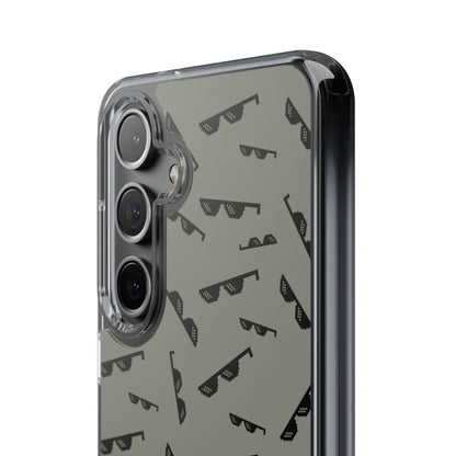 iPhone Case with Trendy Poodle and Sunglasses Pattern | Cute Kawaii Dog Design | Clear Protective Phone Cover