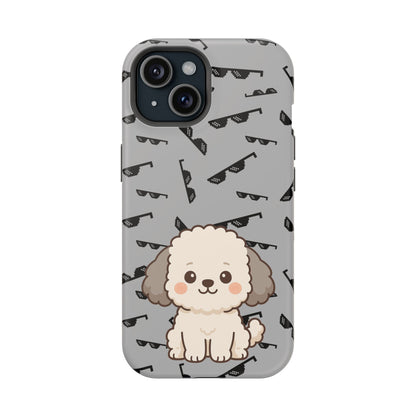 Cute Dog Magnetic Phone Case | Pet Lover Gift | Stylish Tough Cover | Cartoon Dog Print | MagSafe Compatible | Fun Phone Accessory