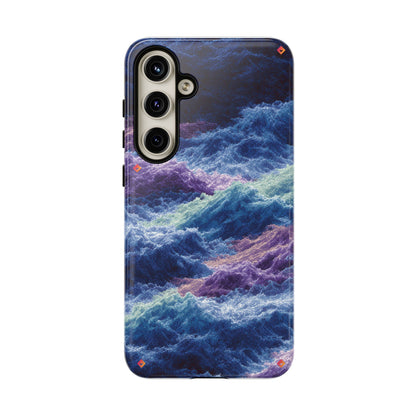iPhone 17 Tough Case - Stormy Ocean Wave Pattern - Blue & Purple Water Design Protective Phone Cover for Sea Lovers
