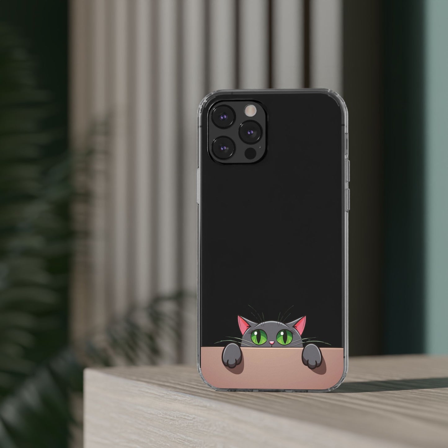 Phone Cases With Cute Cat Design - Clear Silicone Phone Cases Samsung and iPhone