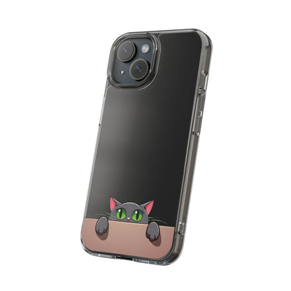 Phone Cases With Cute Cat Design - Clear Silicone Phone Cases Samsung and iPhone
