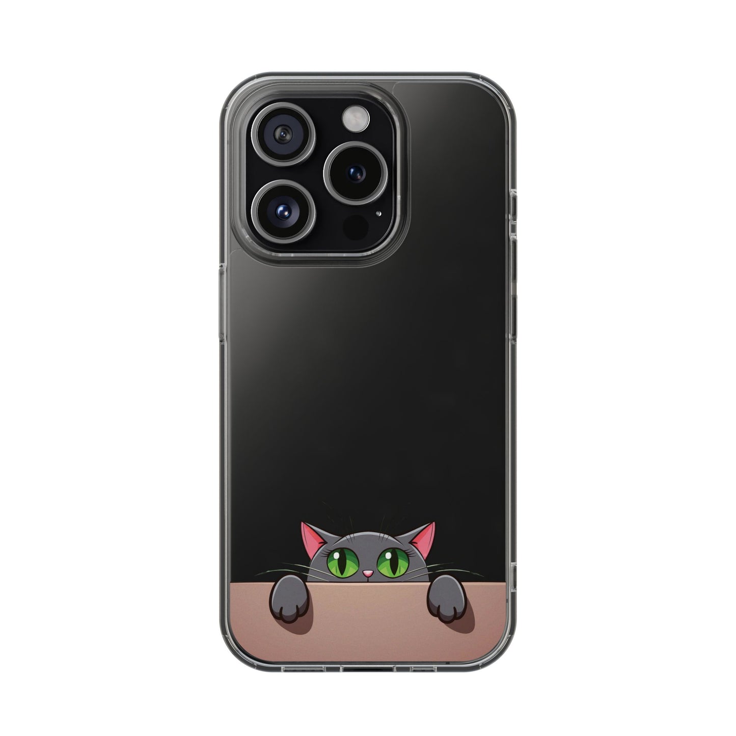 Phone Cases With Cute Cat Design - Clear Silicone Phone Cases Samsung and iPhone