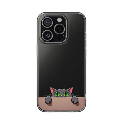 Phone Cases With Cute Cat Design - Clear Silicone Phone Cases Samsung and iPhone