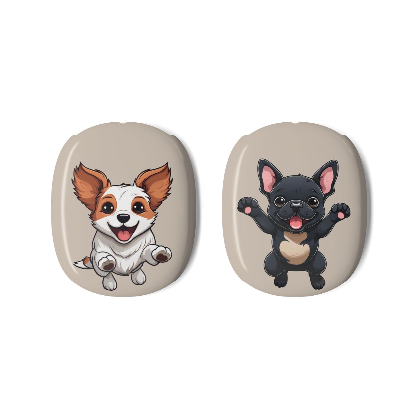 Cute White And Black Puppies AirPods Max Covers, Playful Puppies Pet Lover Gift,  Apple Fan Gift, Protective AirPods Max Holder - Woof Woof