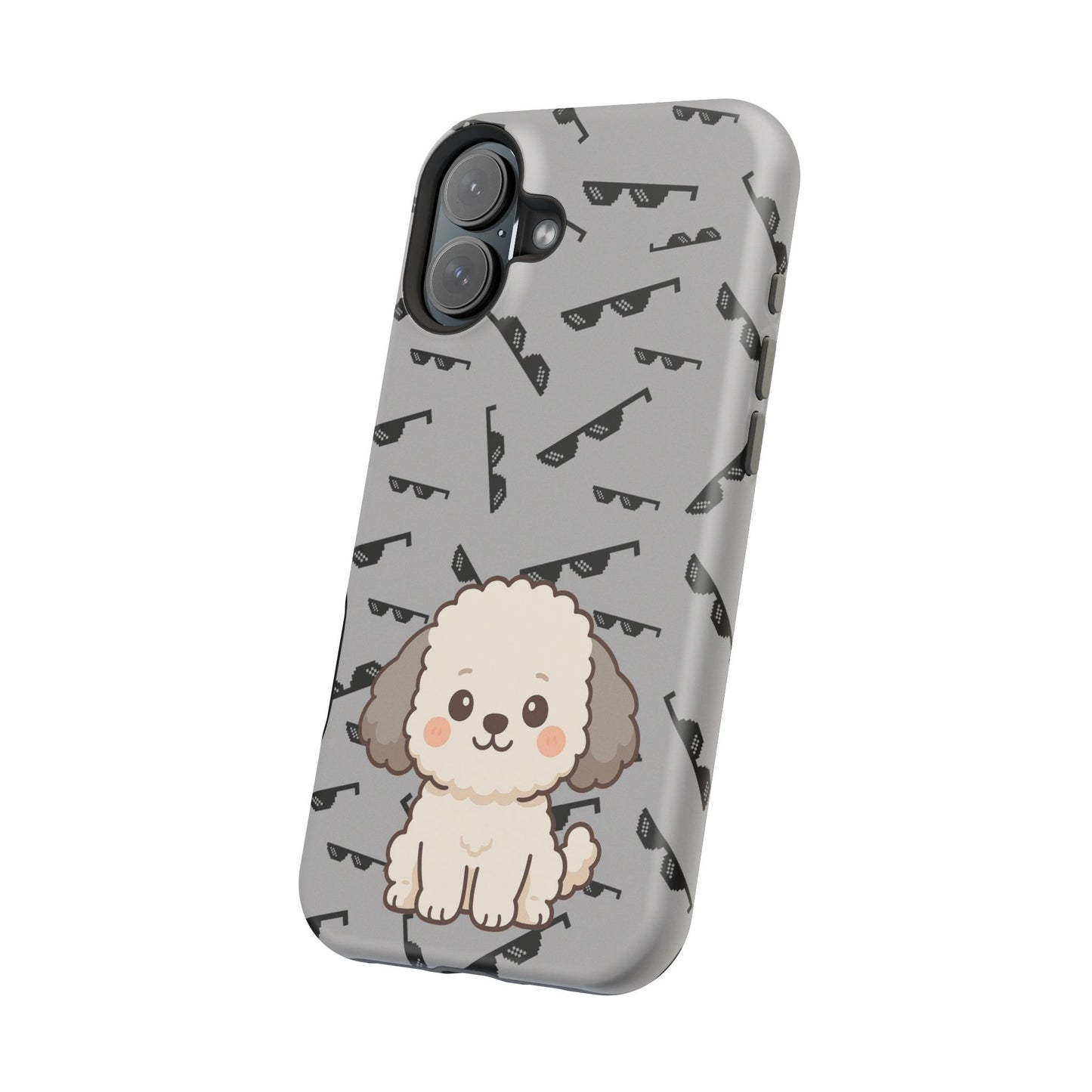 Cute Dog Magnetic Phone Case | Pet Lover Gift | Stylish Tough Cover | Cartoon Dog Print | MagSafe Compatible | Fun Phone Accessory