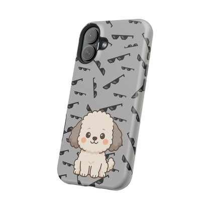 Cute Dog Magnetic Phone Case | Pet Lover Gift | Stylish Tough Cover | Cartoon Dog Print | MagSafe Compatible | Fun Phone Accessory