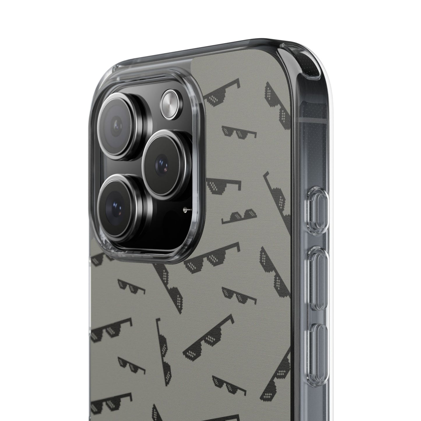 iPhone Case with Trendy Poodle and Sunglasses Pattern | Cute Kawaii Dog Design | Clear Protective Phone Cover