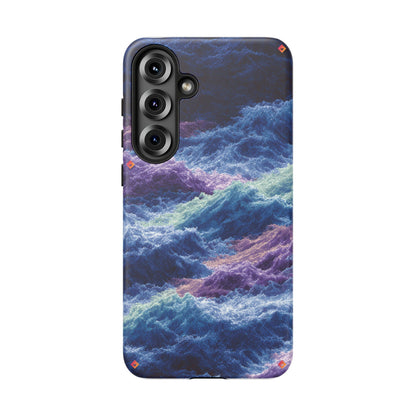 iPhone 17 Tough Case - Stormy Ocean Wave Pattern - Blue & Purple Water Design Protective Phone Cover for Sea Lovers