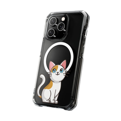 MagSafe® Cat-titude | Magnetic Clear Impact Case | Cute Calico Kitty Design