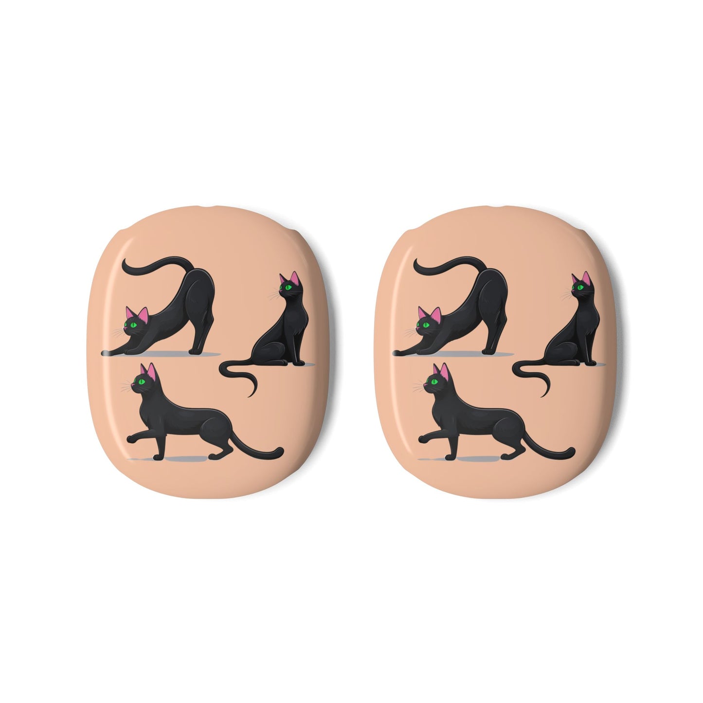 Black Cat AirPods Max Case | Meow Universe Design | Glossy or Matte Protective Cover