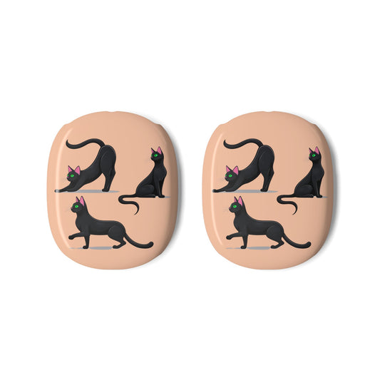 Black Cat AirPods Max Case | Meow Universe Design | Glossy or Matte Protective Cover