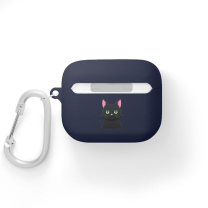 AirPods and AirPods Pro Case Cover - MEOW Cute Green Eyed Cat