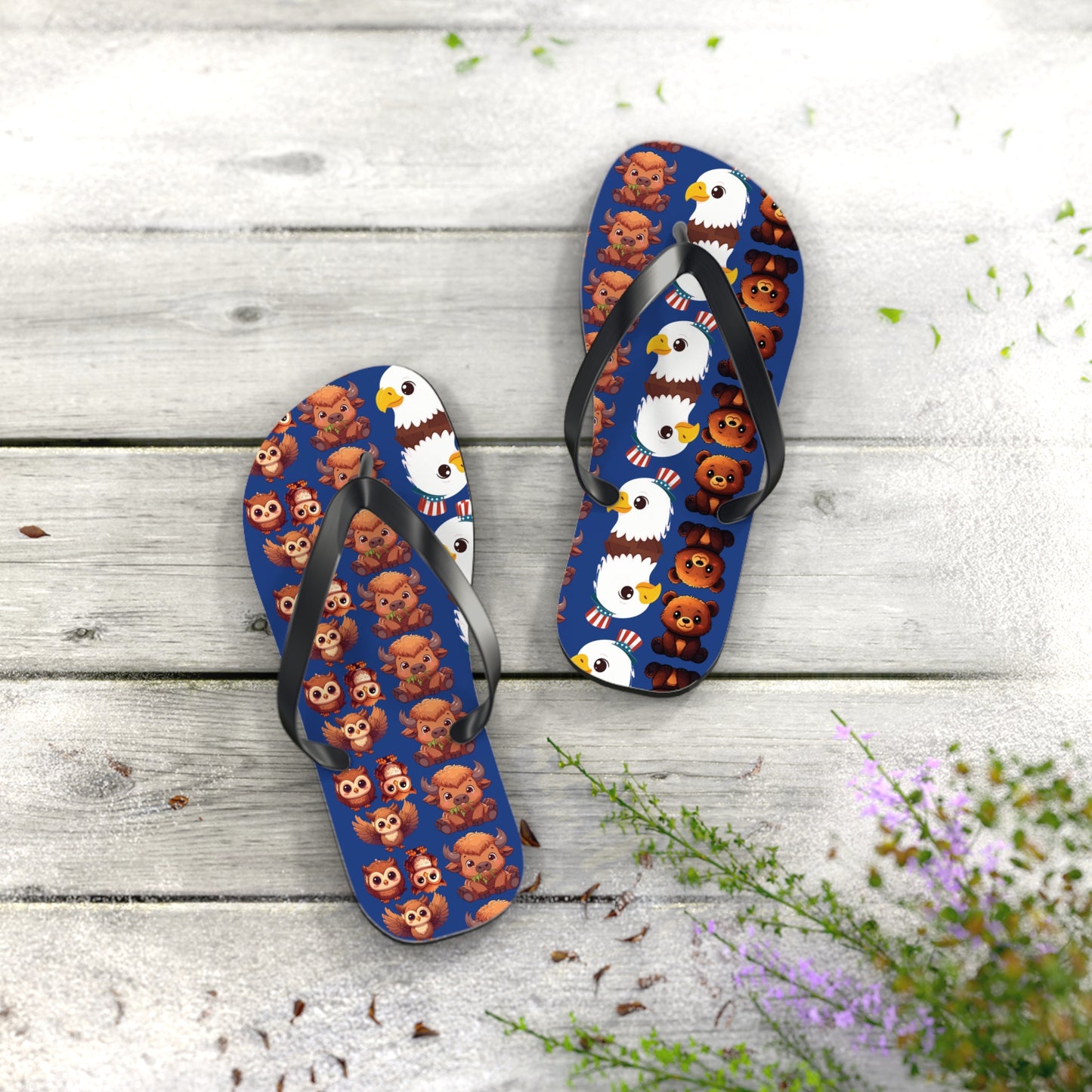 Flip Flops Cute Animal Print | Fun Summer Sandals for Beach Days, Poolside Chill, and Animal Lovers
