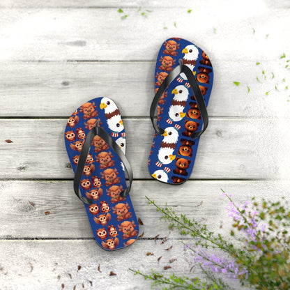 Flip Flops Cute Animal Print | Fun Summer Sandals for Beach Days, Poolside Chill, and Animal Lovers