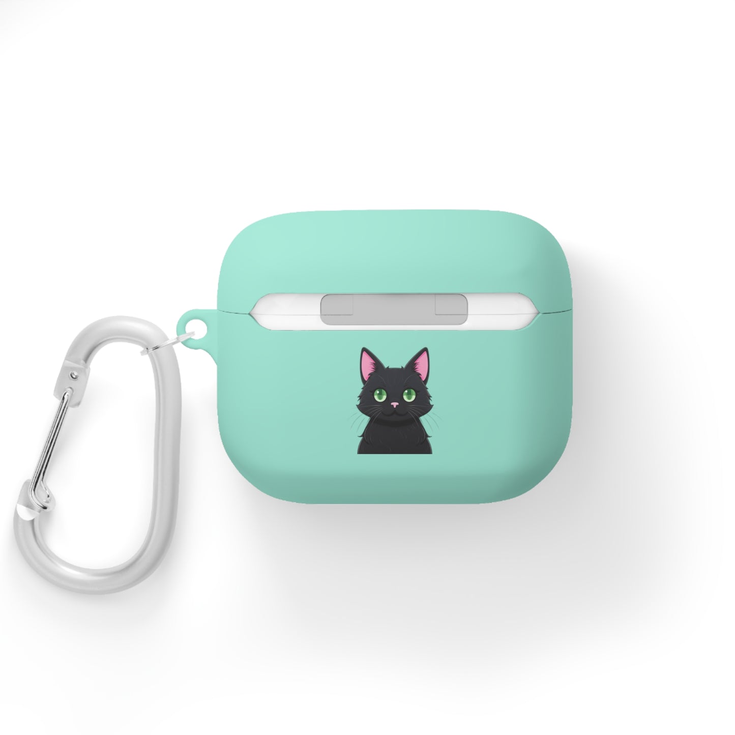 AirPods and AirPods Pro Case Cover - MEOW Cute Green Eyed Cat
