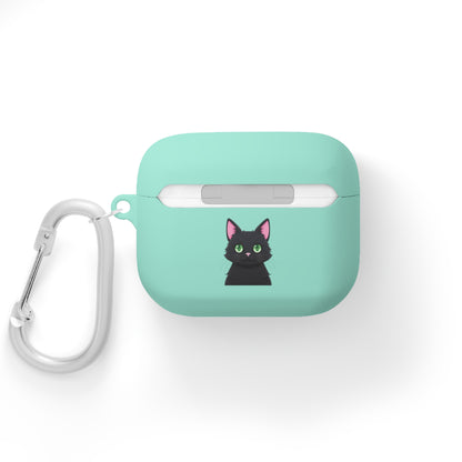 AirPods and AirPods Pro Case Cover - MEOW Cute Green Eyed Cat