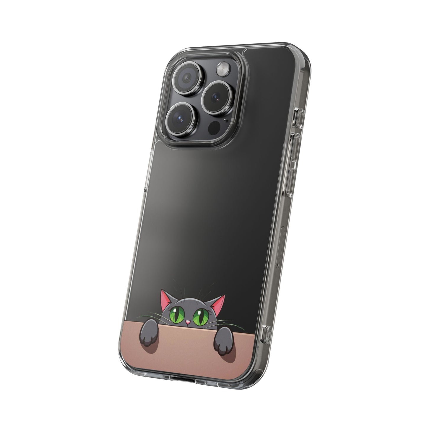 Phone Cases With Cute Cat Design - Clear Silicone Phone Cases Samsung and iPhone