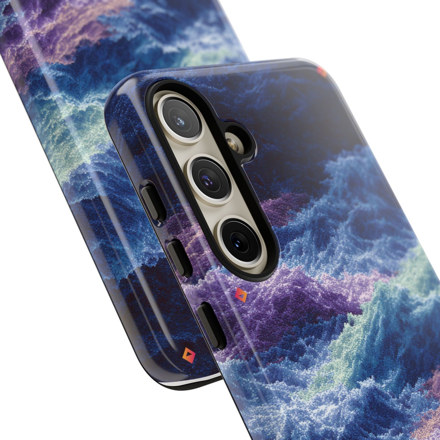 iPhone 17 Tough Case - Stormy Ocean Wave Pattern - Blue & Purple Water Design Protective Phone Cover for Sea Lovers