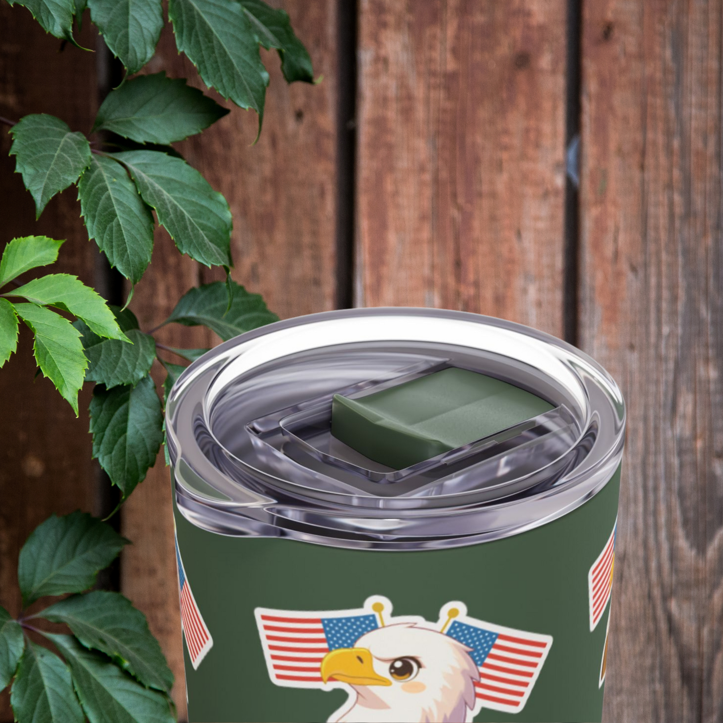 Skinny Tumbler | Eagle and Flag Design | Patriotic 20oz Travel Mug for Summer and Gifting