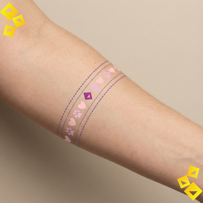 Temporary Tattoos - Cute Animal Love Tattoos - Bear Cat Dog Heart Designs - Sweet Paw Print Tattoos for Animal Lovers