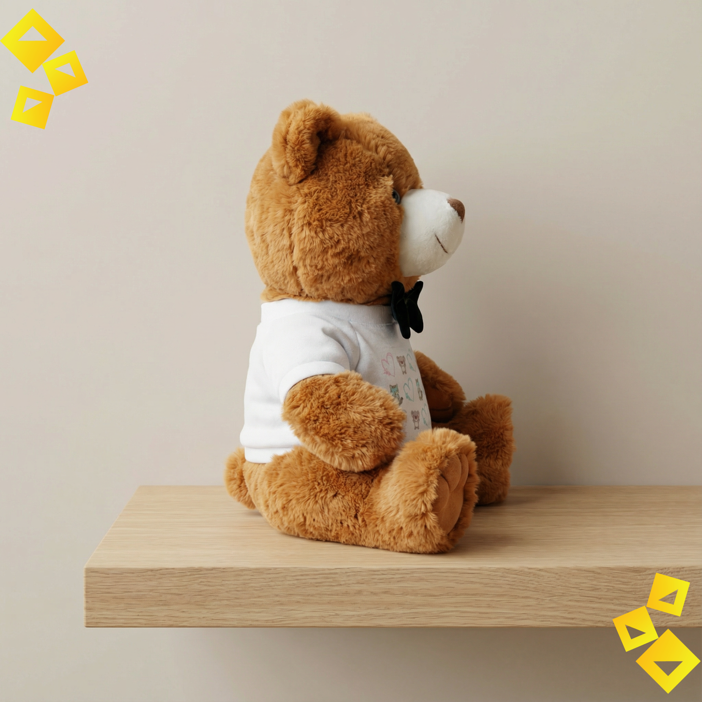 Teddy Bear with T-Shirt - Cute Cat & Koala Plush - Kawaii Love Bear Gift for Animal Lovers and Pet Parents