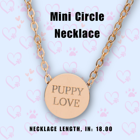 Personalized Mini Circle Necklace - Custom Engraved Disc Necklace - Minimalist Jewelry Gift - Stainless Steel Pendant